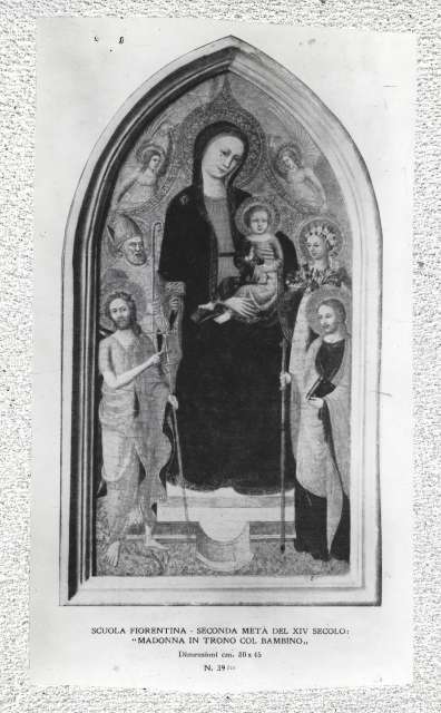 Anonimo — Maestro di Montefloscoli - sec. XV - Madonna con Bambino, san Giovanni Battista, san Biagio, santa Dorotea, san Giacomo Maggiore e angeli — insieme